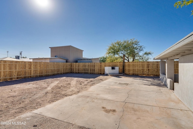 view of patio with a fenced backyard