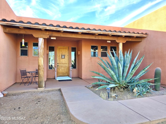 view of doorway to property