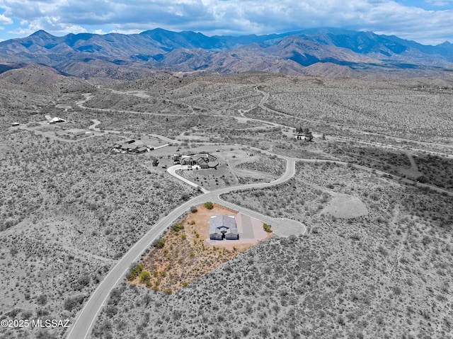 67620 E Lauren Pl, Oracle, AZ 85623 - aerial view of sparsely populated area with mountains and a desert landscape