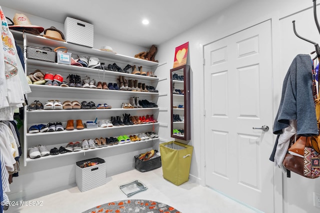 view of walk in closet