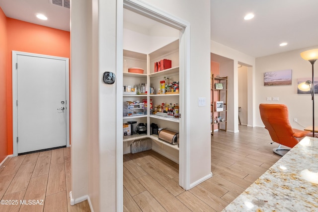 pantry with visible vents