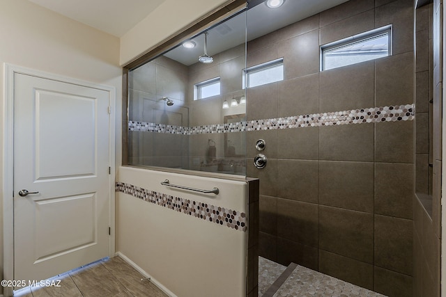 bathroom featuring a walk in shower