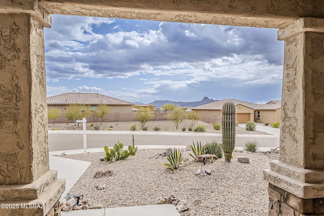 view of yard featuring a residential view