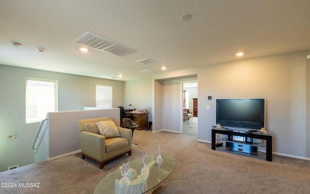 view of carpeted living room