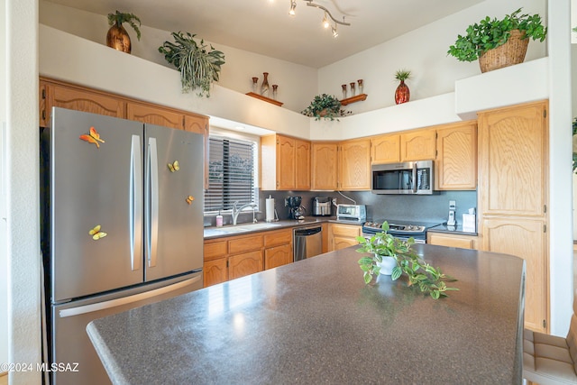 kitchen with sink and stainless steel appliances