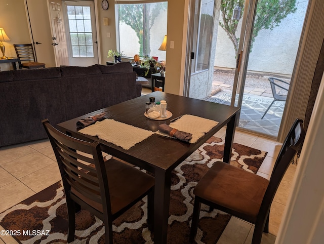 view of tiled dining room