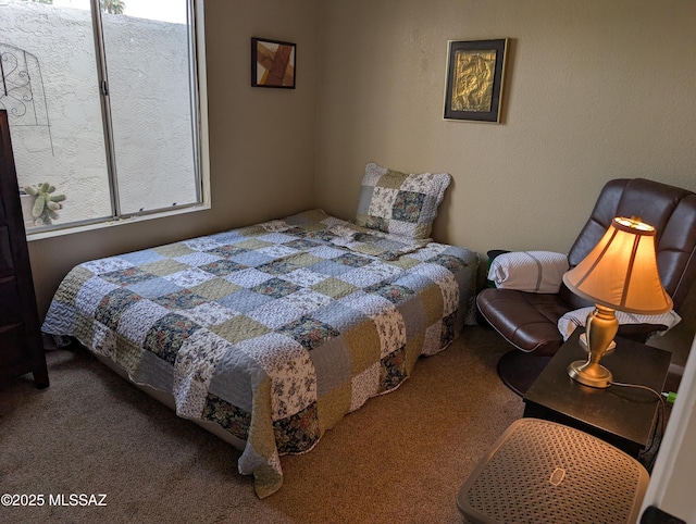 bedroom with carpet floors