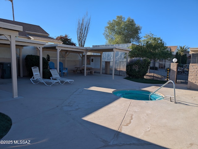 view of pool with a patio