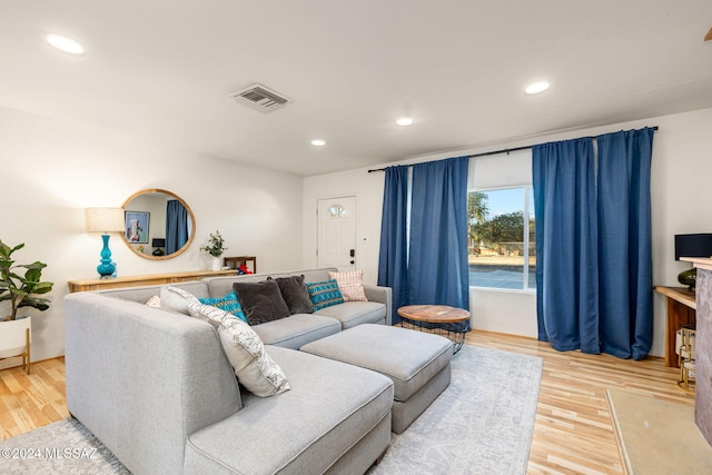 living room featuring hardwood / wood-style floors