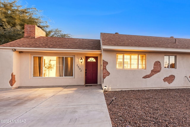 view of ranch-style home