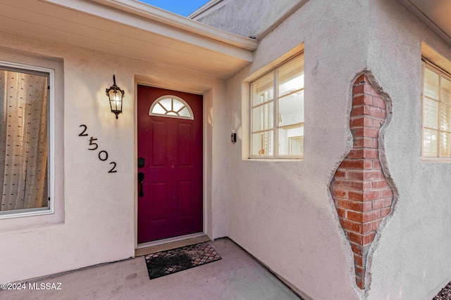 view of doorway to property