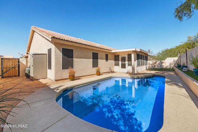 view of pool featuring a patio area