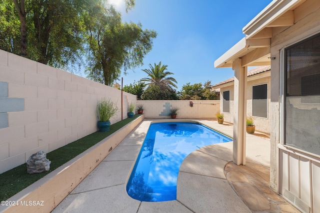 view of pool with a patio