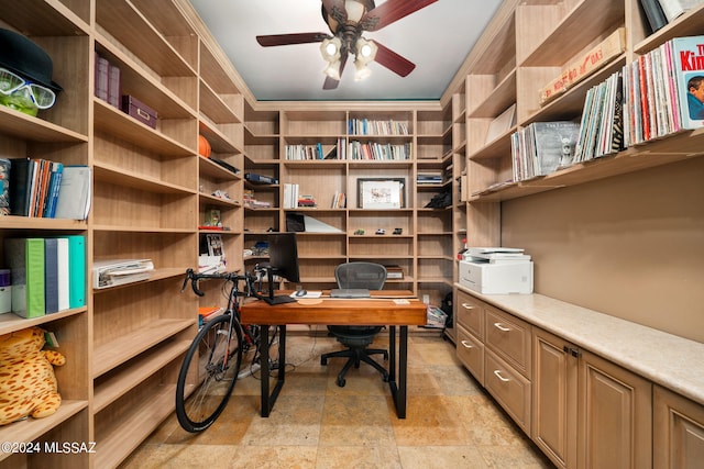 office with ceiling fan