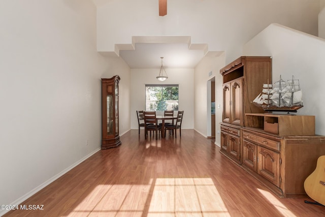 dining area featuring light hardwood / wood-style flooring