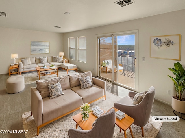 view of carpeted living room