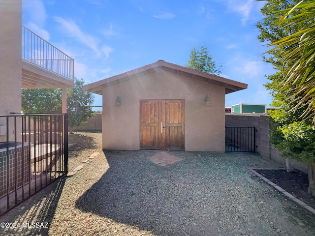 view of outbuilding