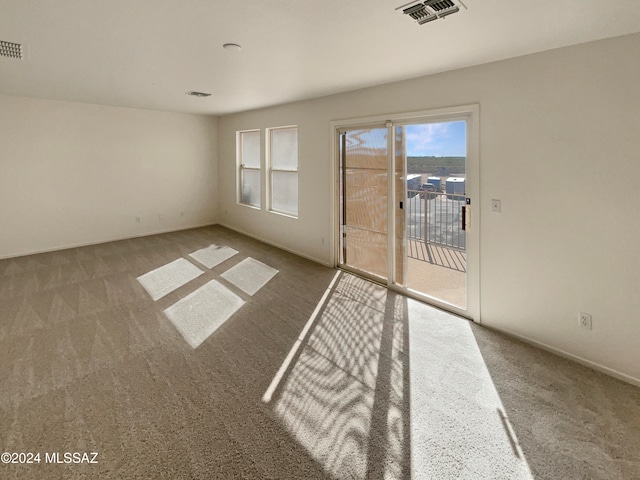 unfurnished room with carpet flooring