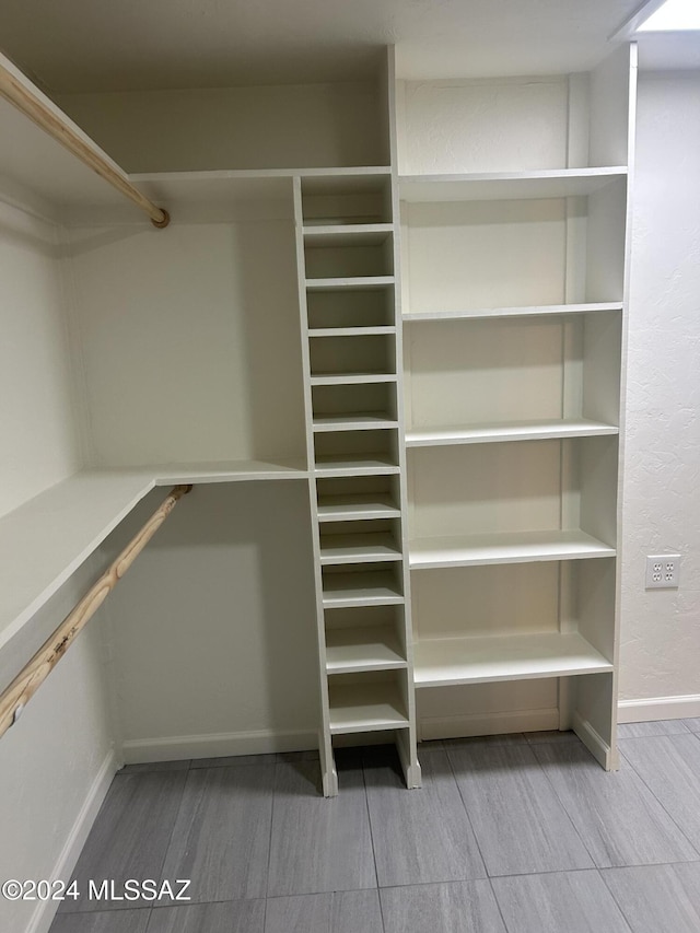 spacious closet featuring wood-type flooring