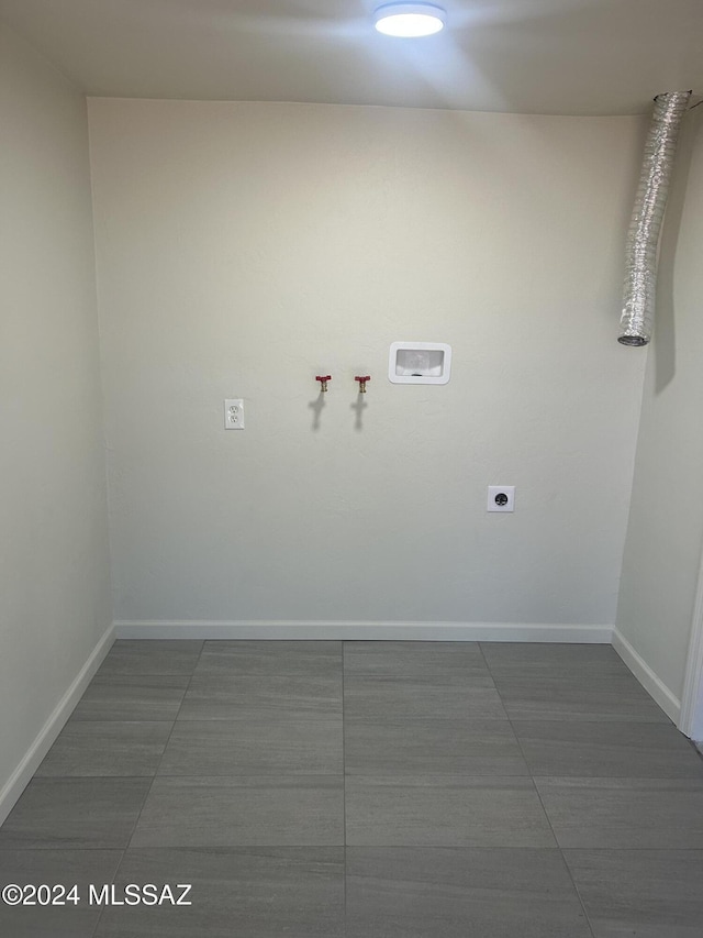 washroom with washer hookup and electric dryer hookup