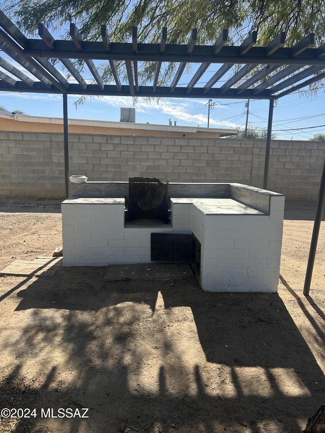 view of patio / terrace with a pergola