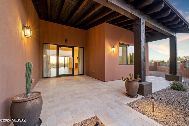 view of patio / terrace with fence