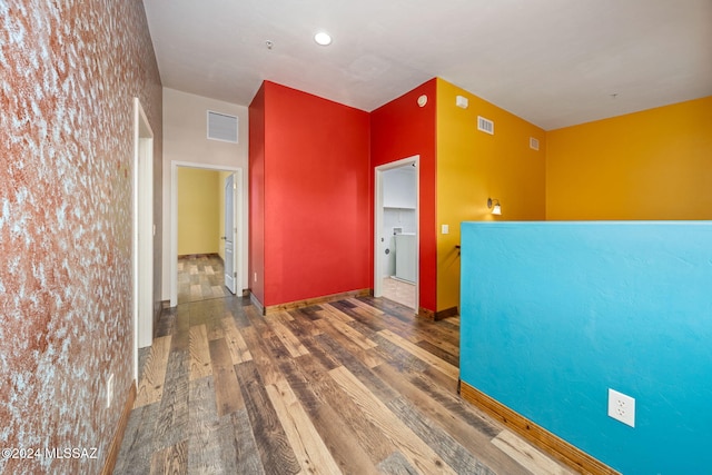 hall featuring dark hardwood / wood-style flooring