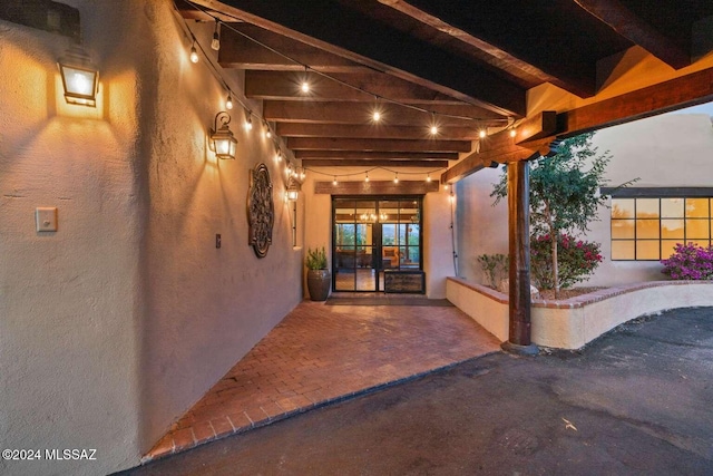 entrance to property with french doors