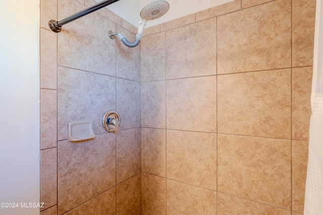 details featuring a tile shower