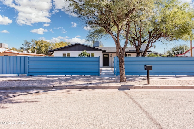 view of single story home