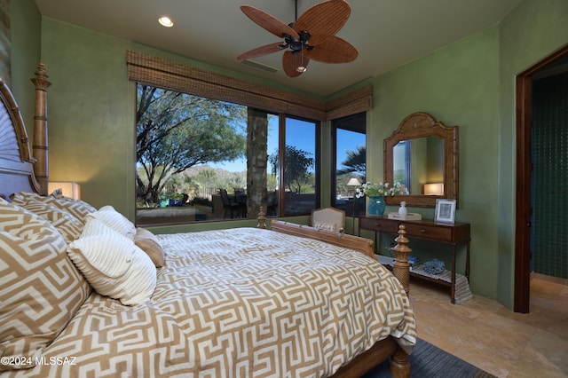 bedroom with ceiling fan