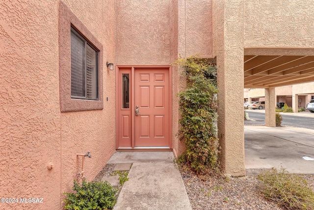 view of doorway to property