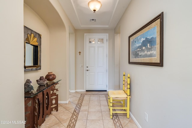 view of tiled foyer