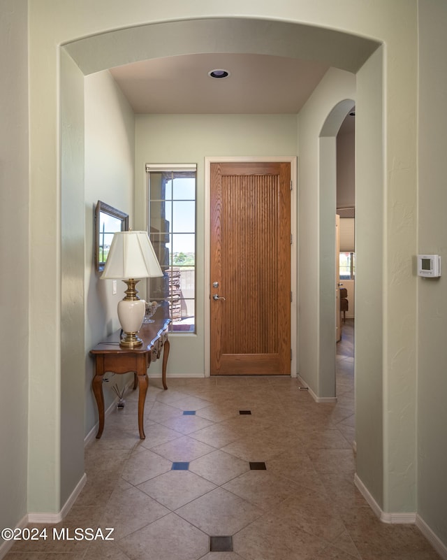 view of tiled entryway