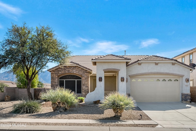 view of front of house featuring a garage