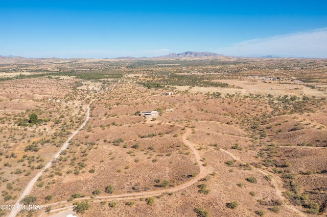 bird's eye view with a mountain view