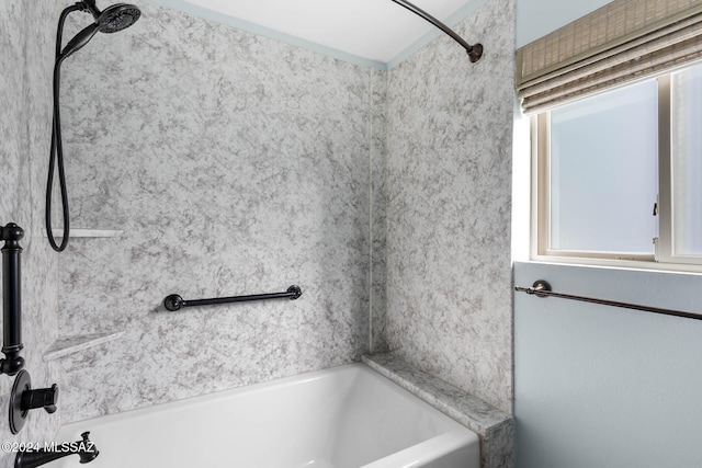 bathroom featuring bathtub / shower combination