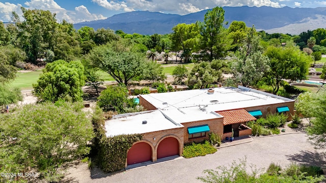 aerial view featuring a mountain view