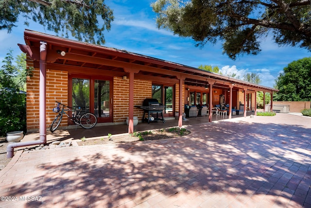 exterior space with a patio and french doors