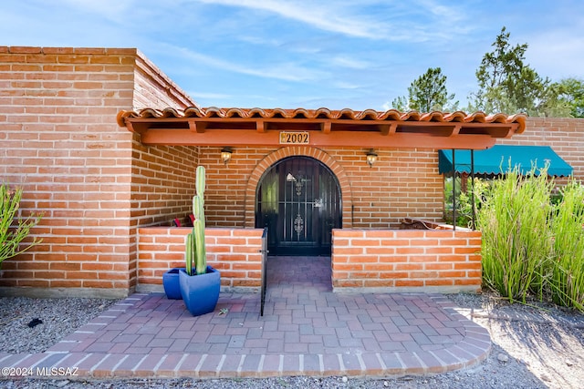 view of doorway to property