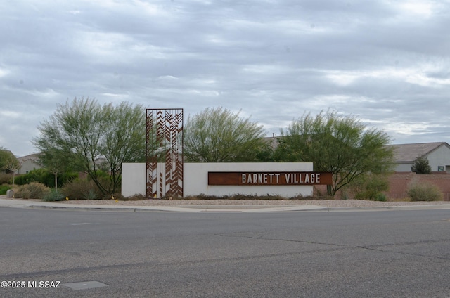 view of community sign