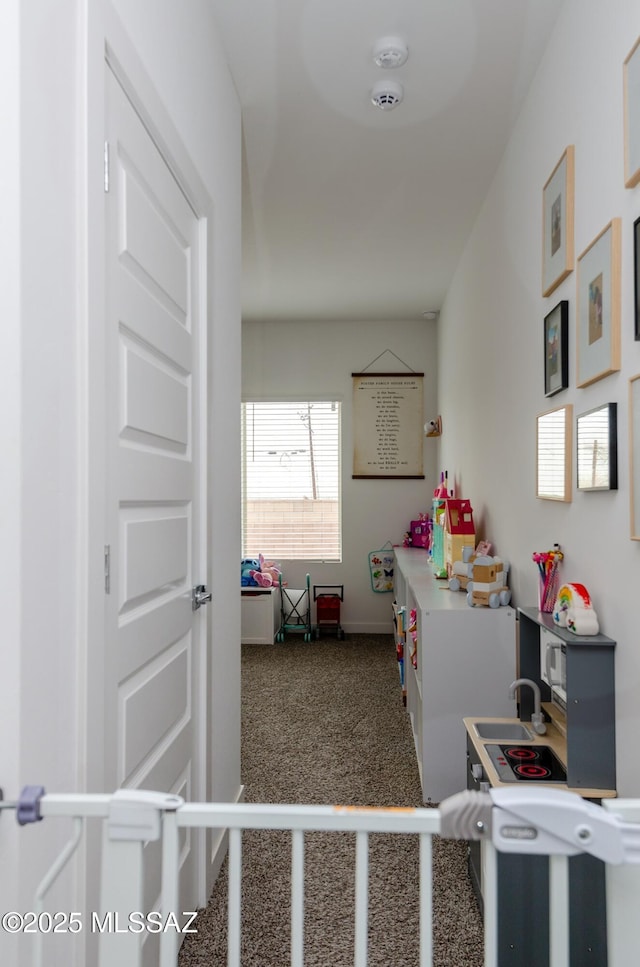 bedroom featuring carpet