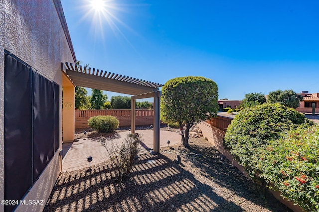 view of patio with a pergola