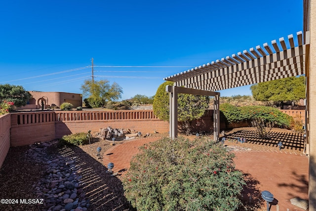 view of patio with a pergola