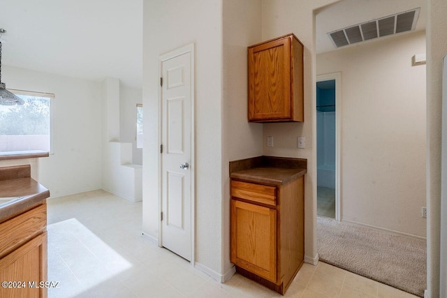 kitchen featuring decorative light fixtures