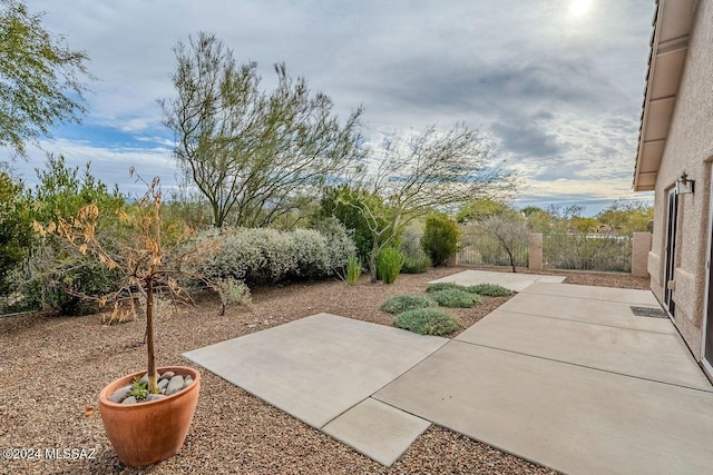 view of yard with a patio