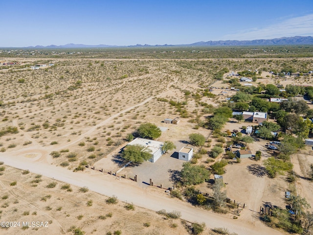 drone / aerial view with a mountain view