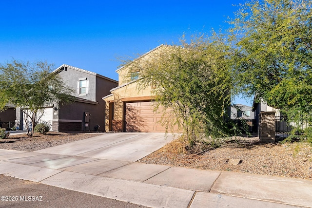 view of front of house featuring a garage