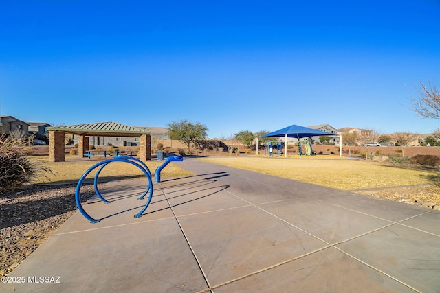 view of home's community with a gazebo