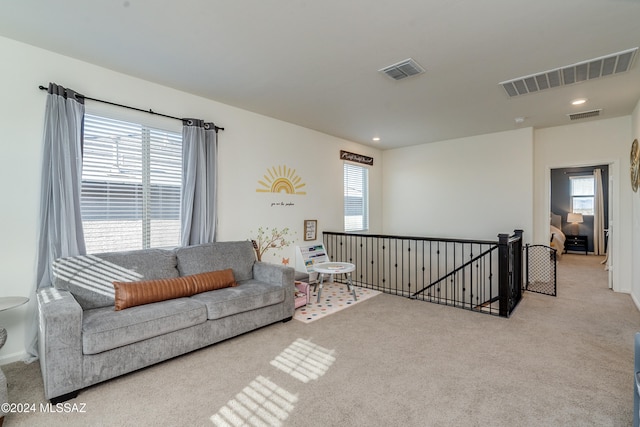 view of carpeted living room